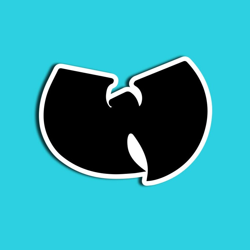 Wu-Tang Sticker, Includes 2 Stickers, 4" Wide, Laptop, Decal, Vinyl, Sticker