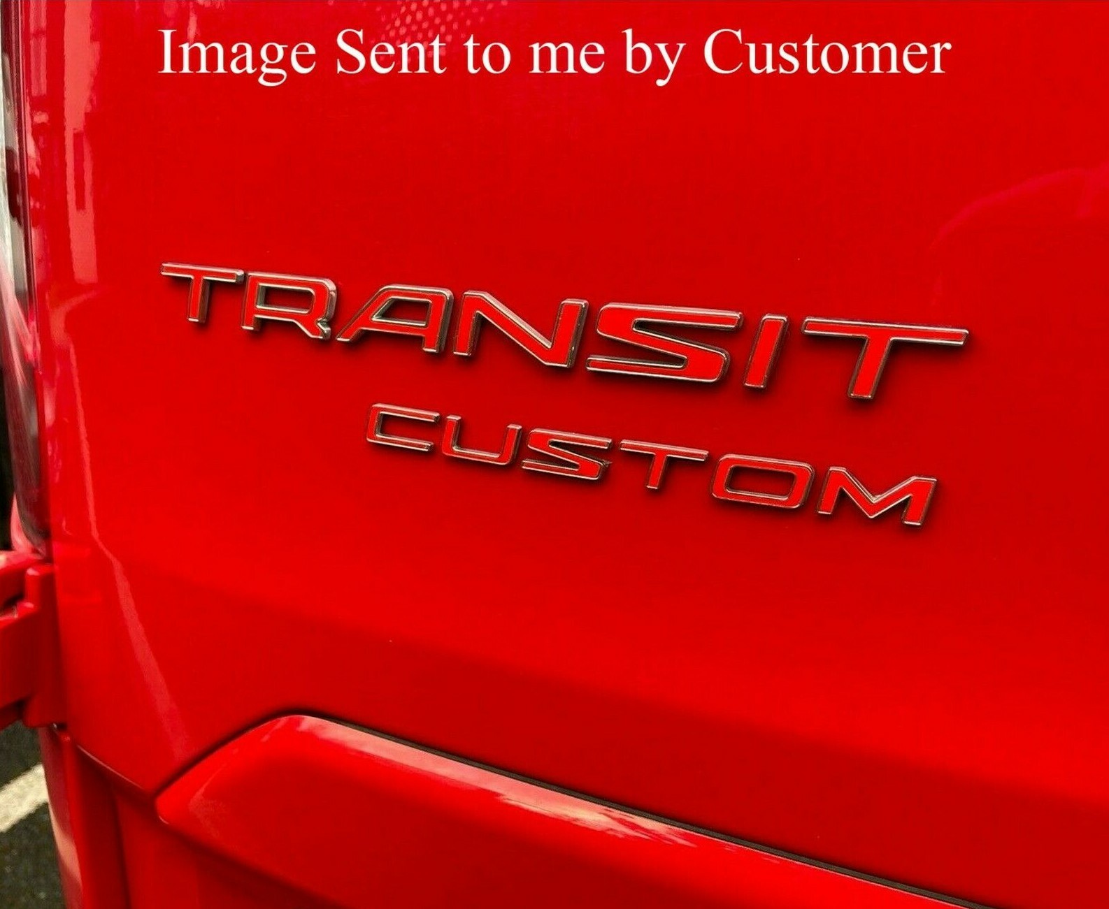 Transit Custom Badge Inlays insert back door Vinyl Graphics Colour Colours