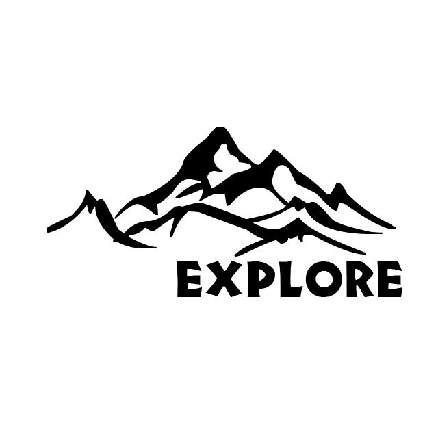 EXPLORE Trail Hiking Vinyl Decal Sticker for Car Truck Camper Custom