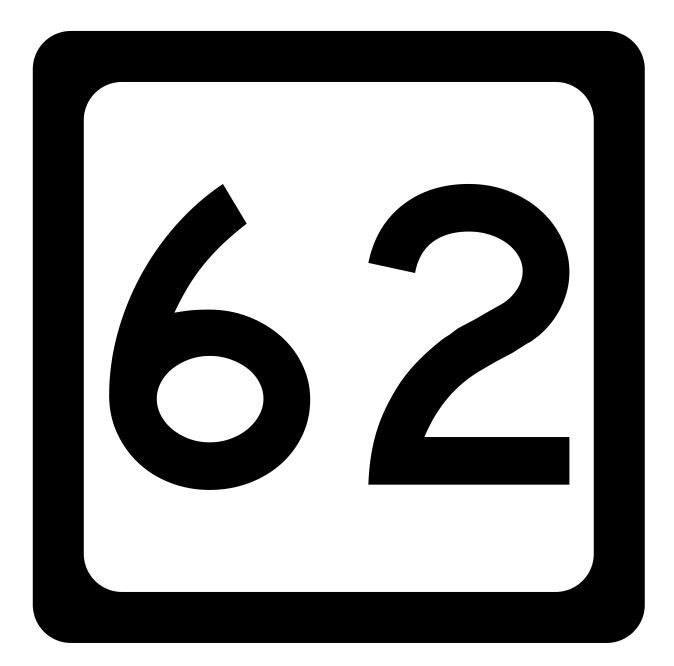 West Virginia Route 62 Sticker Decal Highway Sign Road Sign R8110