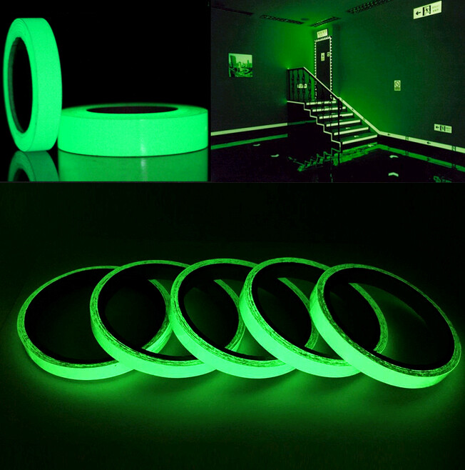 Glow In The Dark Luminous Fluorescent Night Self-adhesive Safety Sticker Tape