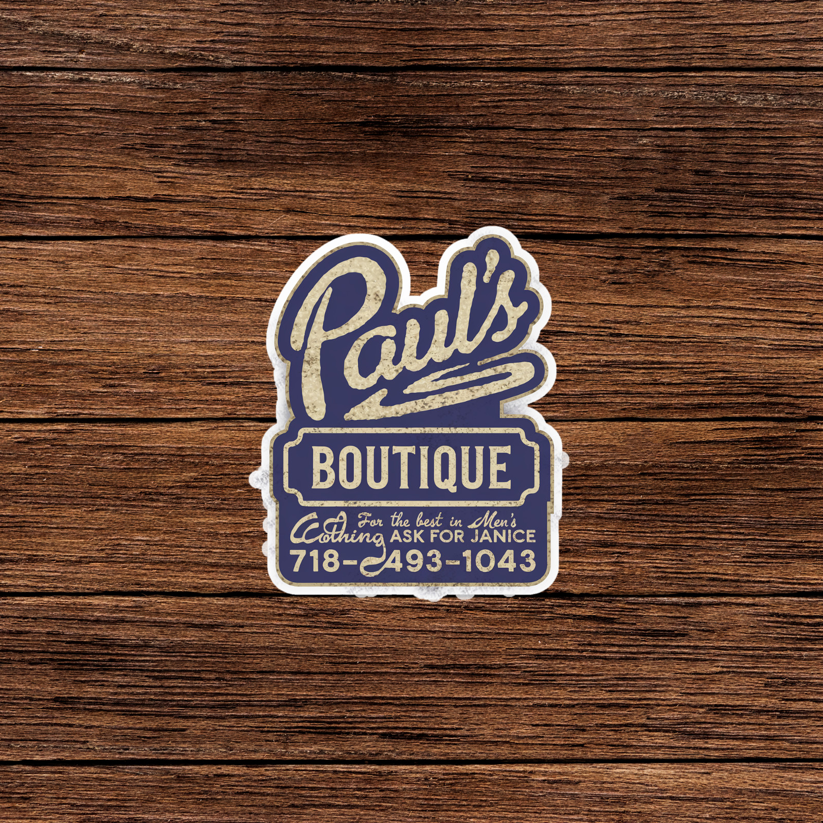 Vintage Paul's Boutique Clothing Shop Sign – Retro Fashion Boutique Decor #1454