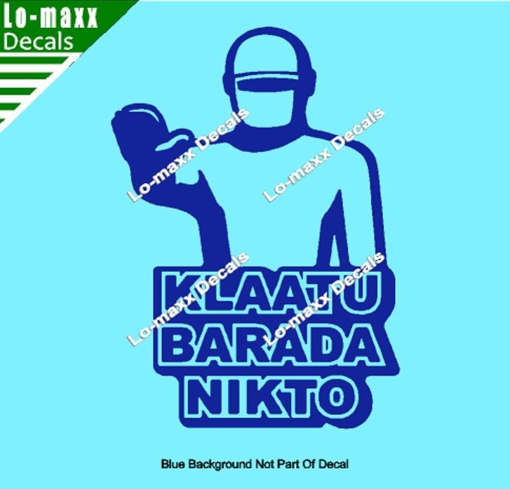 Gort Robot The Day The Earth Stood Still 1951 Sci Fi Klaatu Barada Nicto Decal