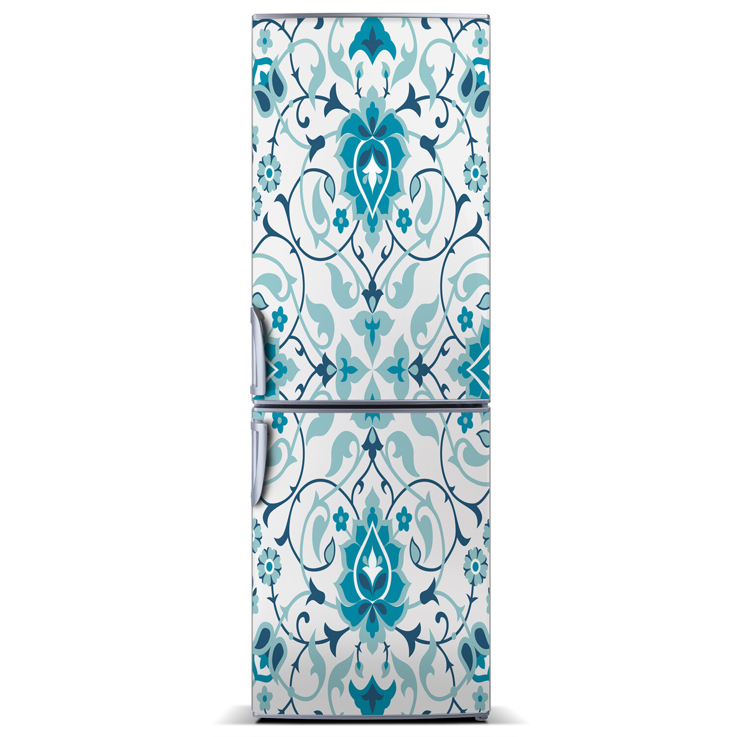 3D Art Refrigerator Wall Kitchen Removable Sticker Magnet Flowers Arabic pattern