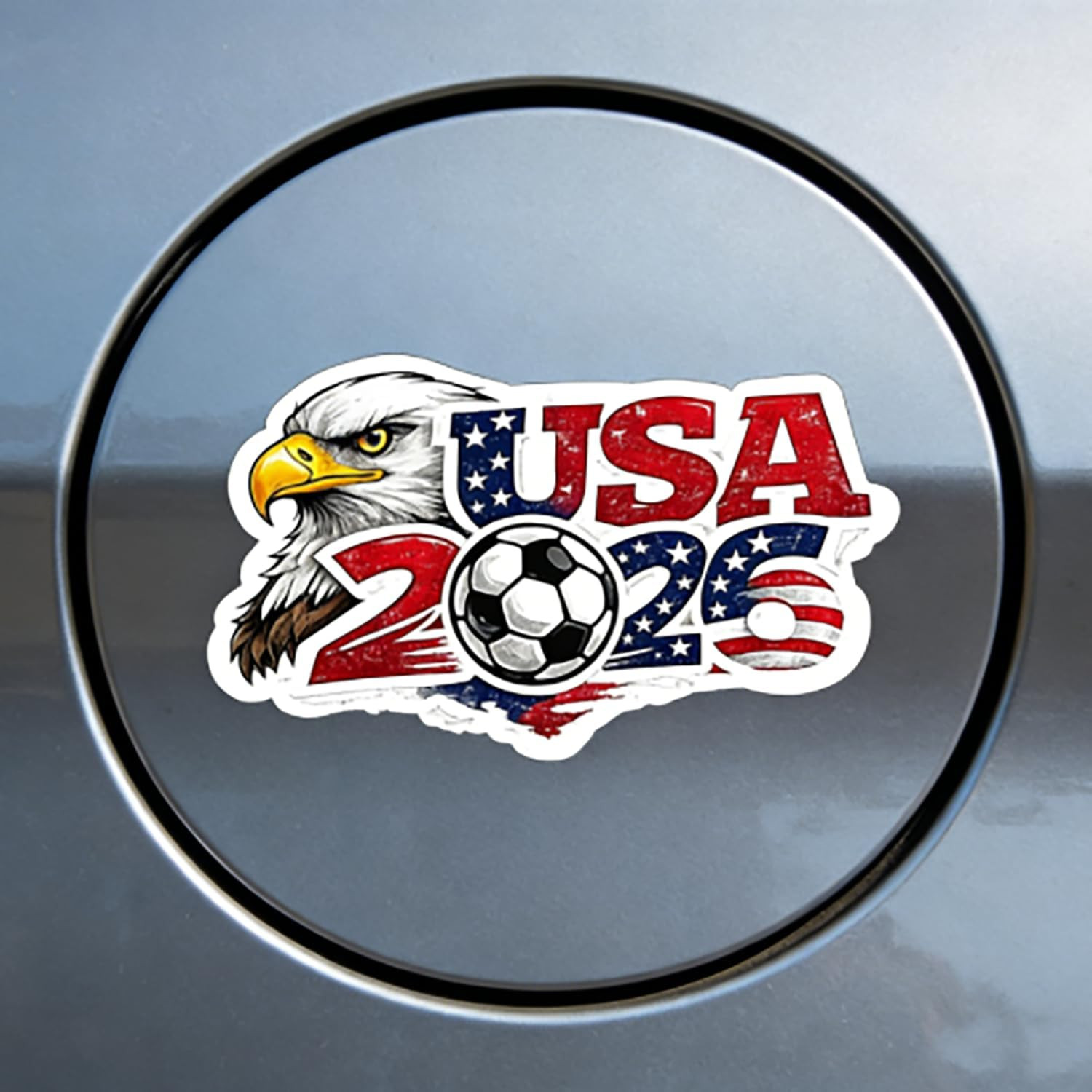 USA World Cup Soccer Sticker, Vinyl Waterproof Soccer Stickers, for Car, Window,