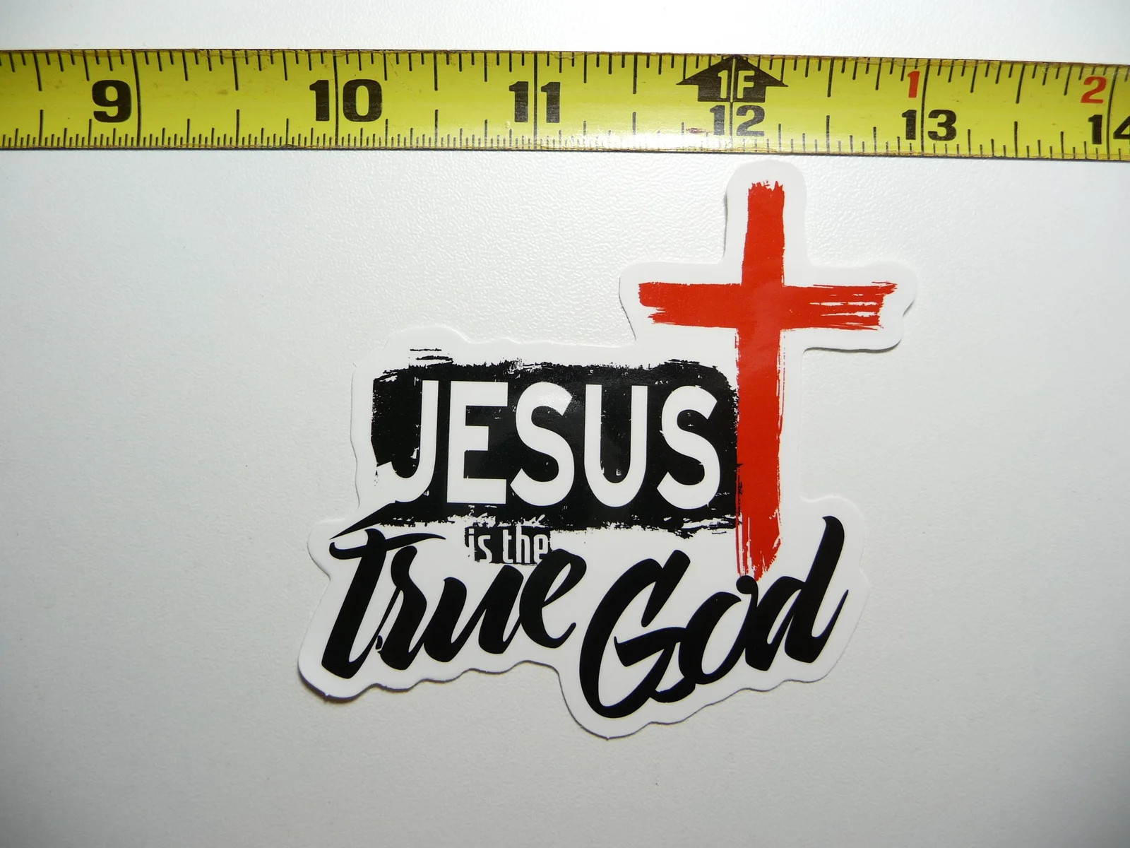 JESUS IS THE TRUE GOD CROSS SMALL STICKER DECAL CHRISTIAN CHURCH FAITH RELIGION