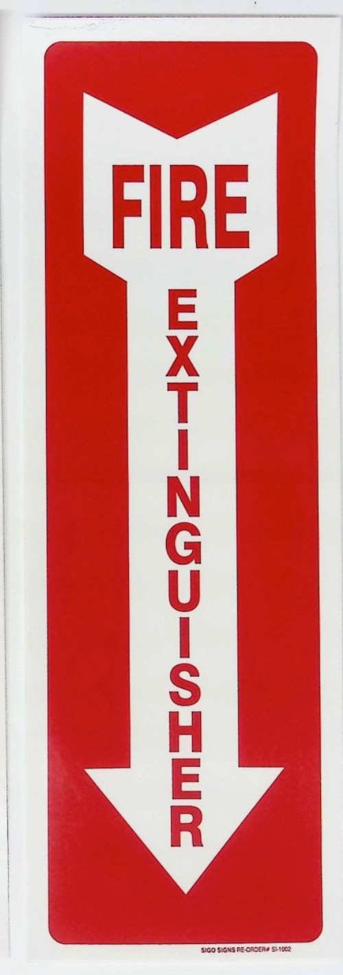 3 Pack Fire Exrtingusher Decals 12 X 4 Water Proof