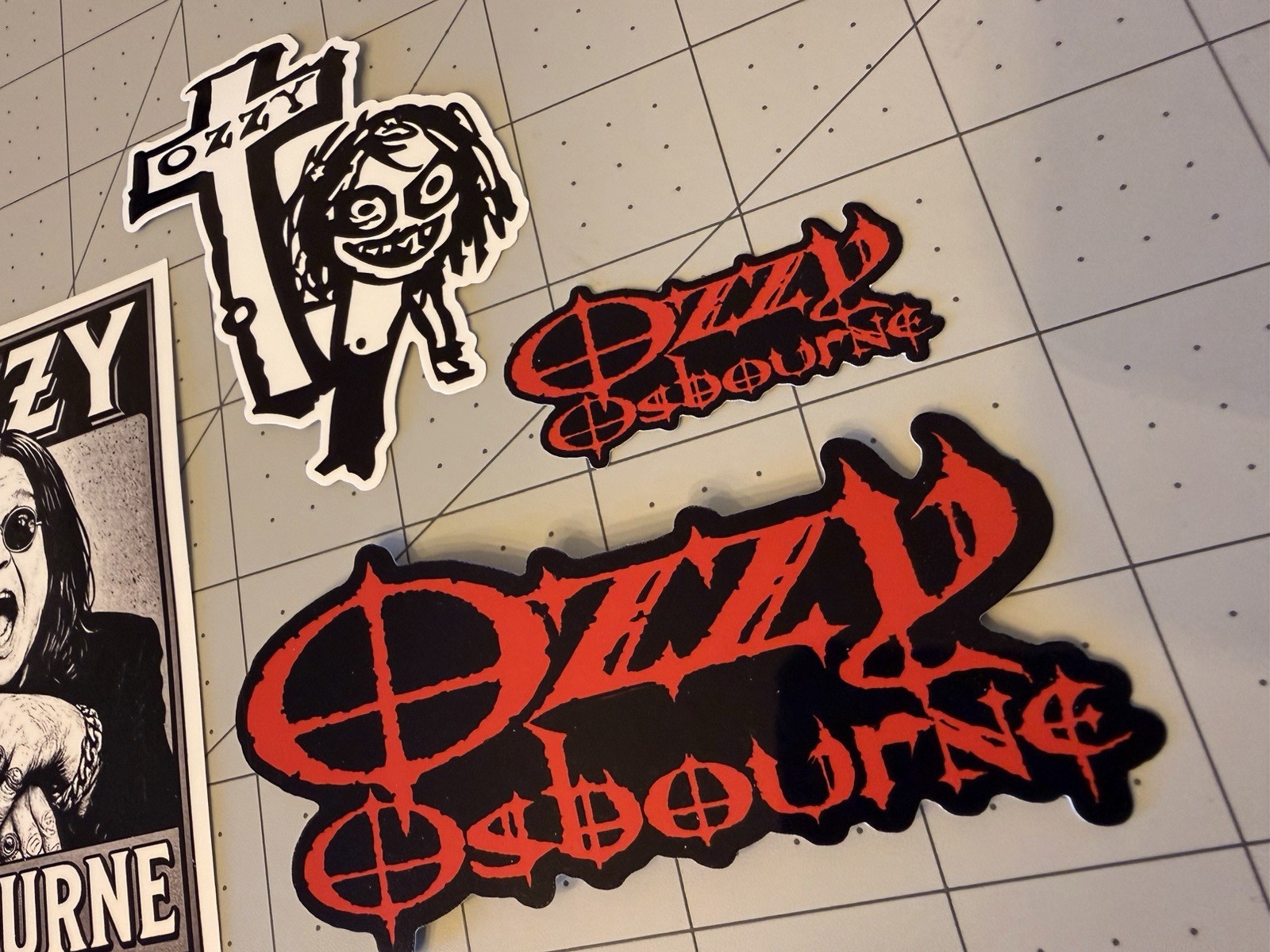 Ozzy Osbourne Stickers 4 Sticker Lot Heavy Metal Black Sabbath