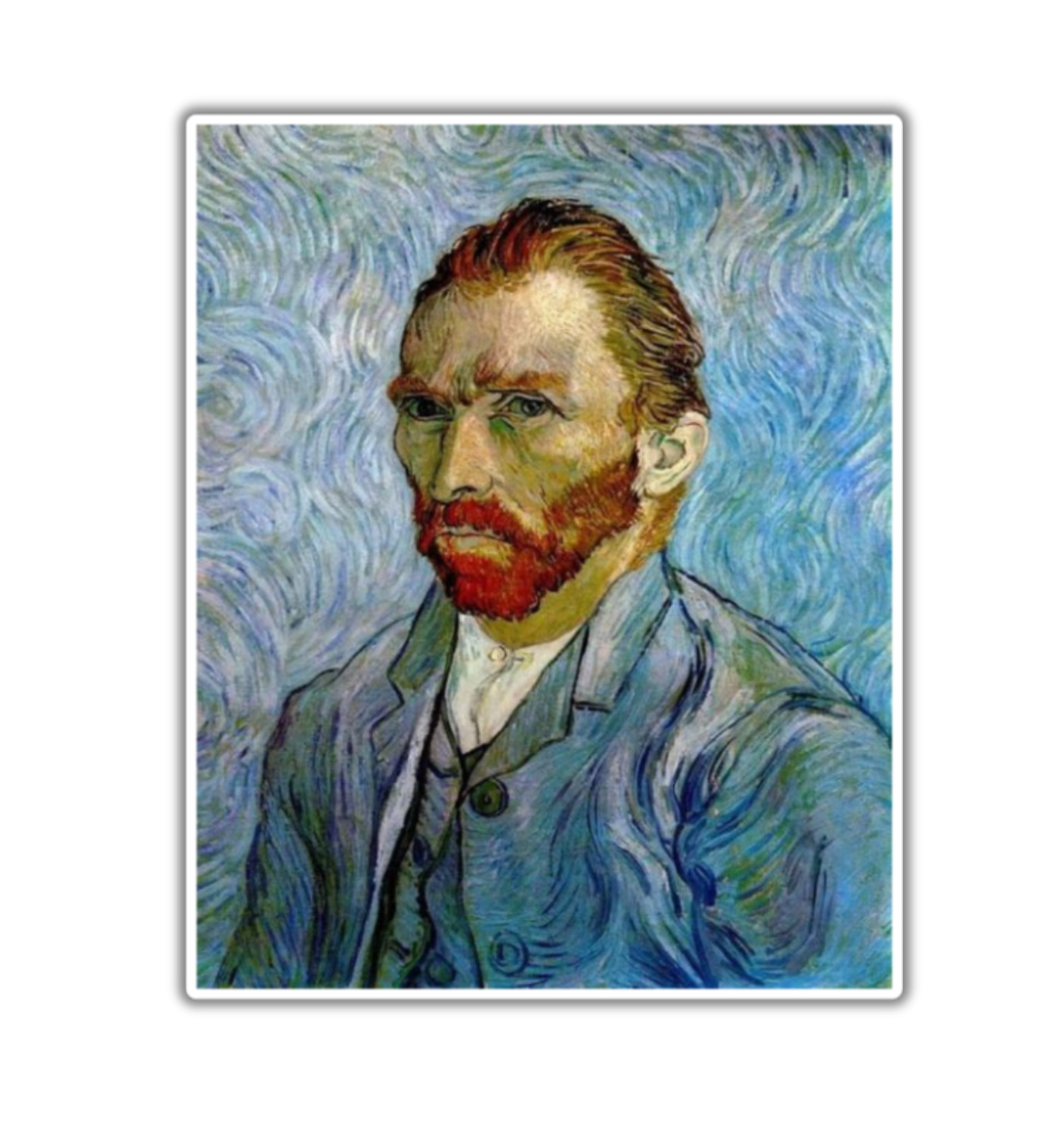 Vincent Van Gogh Self Portrait Fridge Magnet or Laptop Sticker
