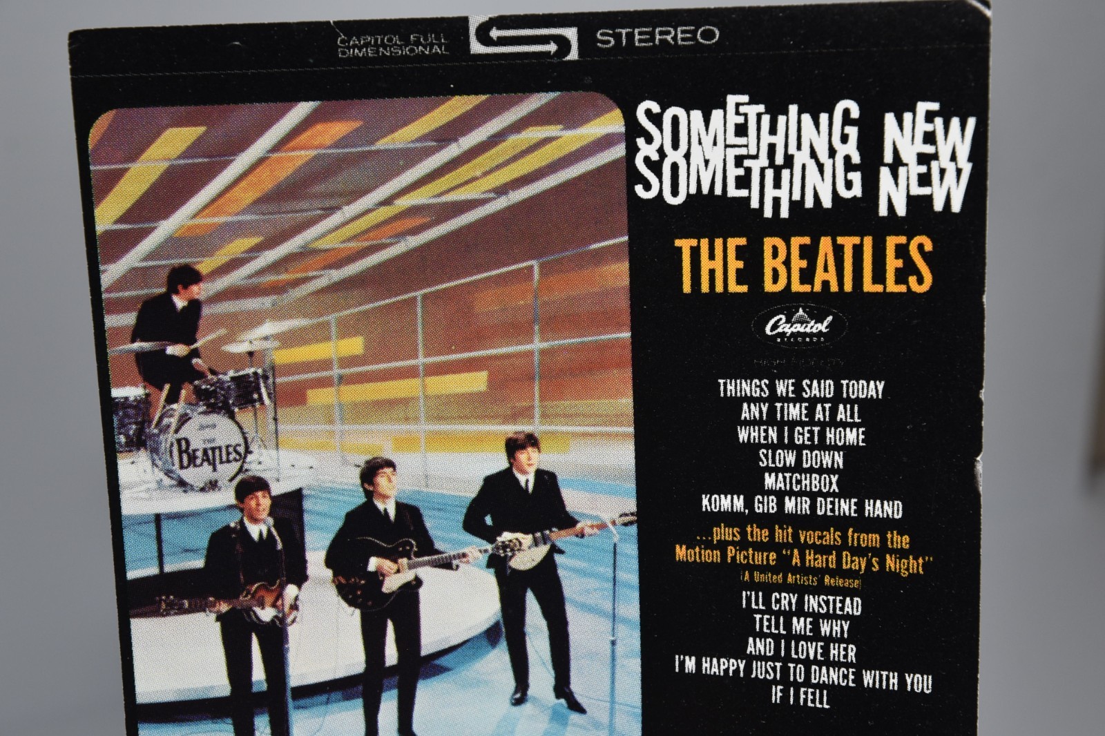 Vintage Beatles Something New Insert Cover Art 6" Art Print 45 Record Paper ONLY