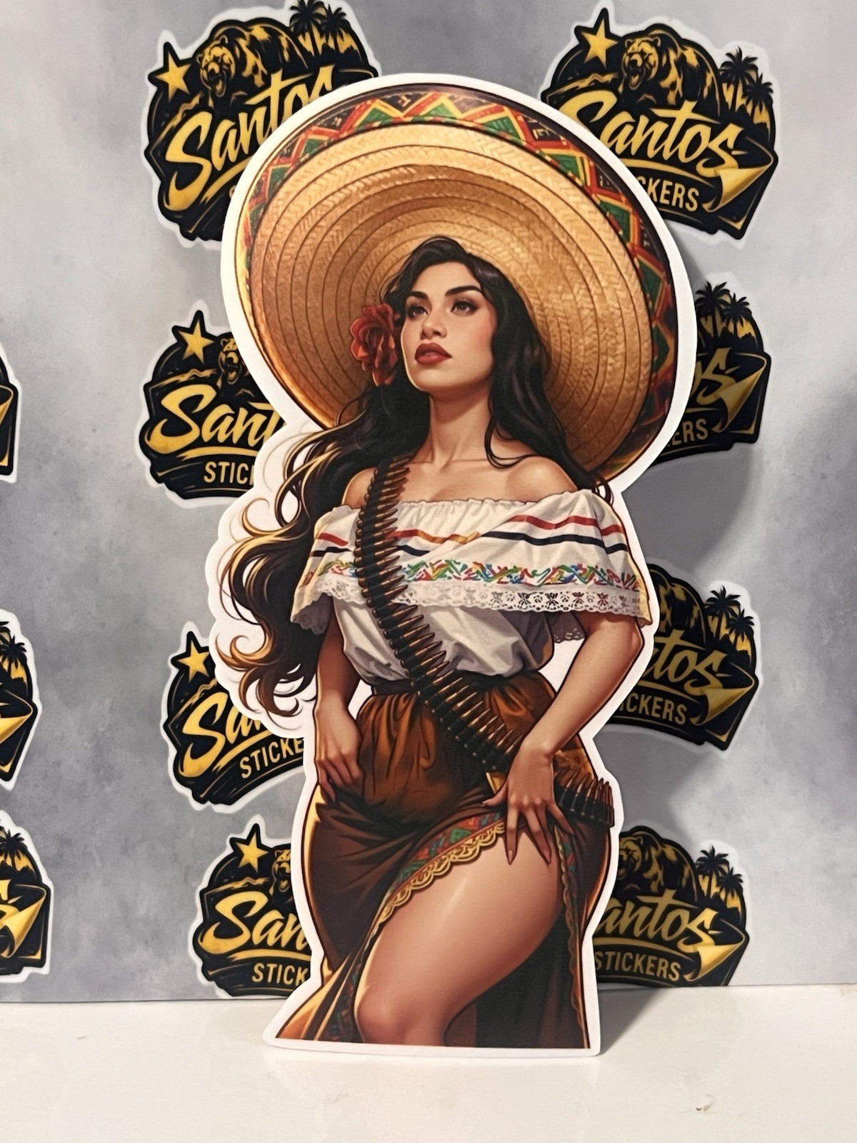Mexican Charra Sticker , Mexican Babe Sticker Mexico Sticker 5×2.5