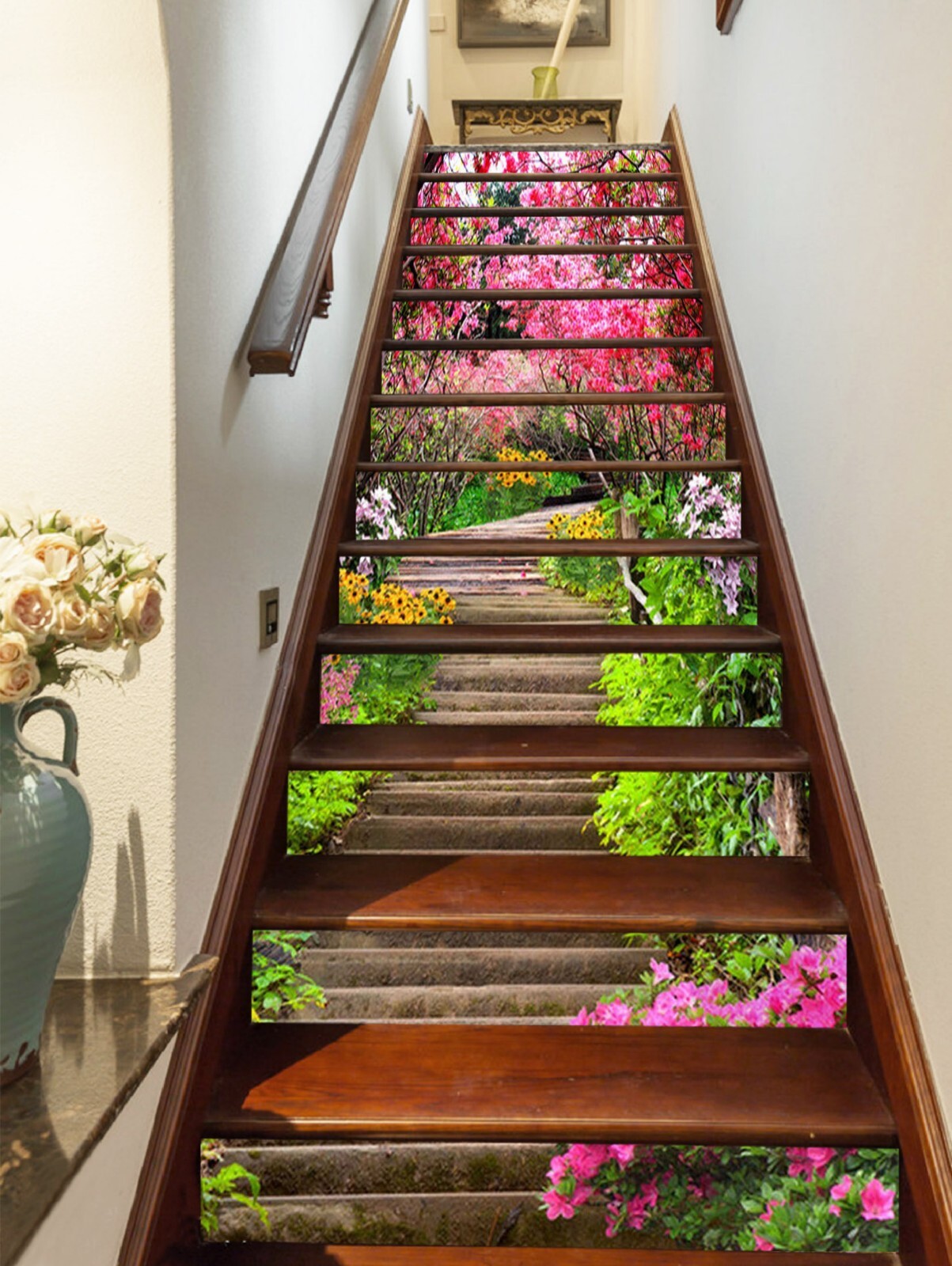 3D Park Stairs AZ950 Stair Risers Decoration Mural Vinyl Wallpaper Kay