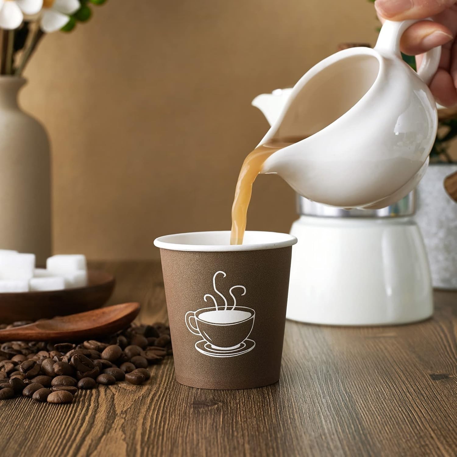 600 Pack 4 oz Paper Cups, Small Disposable Coffee Cups, Paper Espresso Cups, …