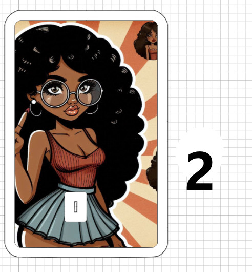 Sexy Black Girl Credit Debit ATM Card Skin Stickers African American Queen Retro