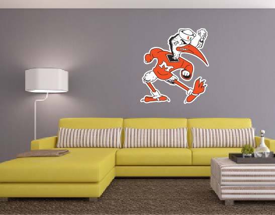 Hurricanes University of Miami Vinyl Sticker Decal *SIZES* CornholeTruck Wall