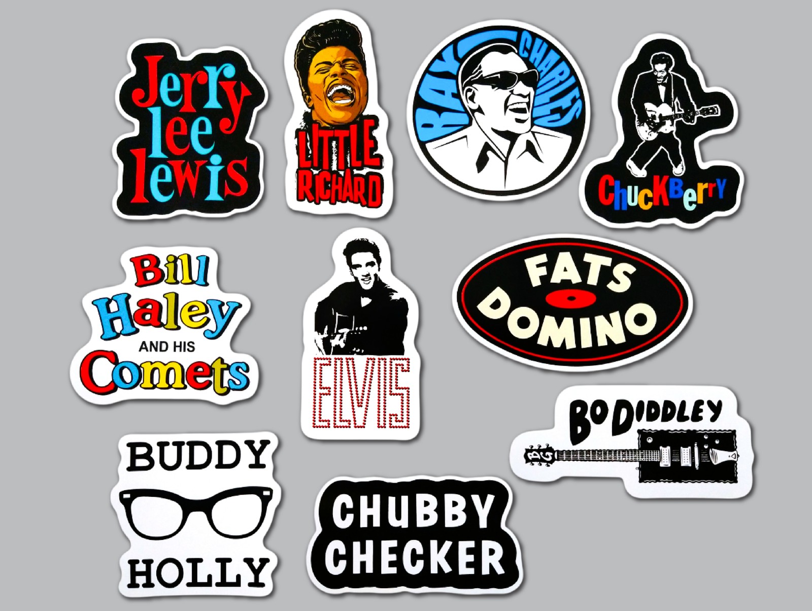 Rock & Roll Vinyl Sticker Lot (10 Pack) jazz country folk r&b blues vintage punk