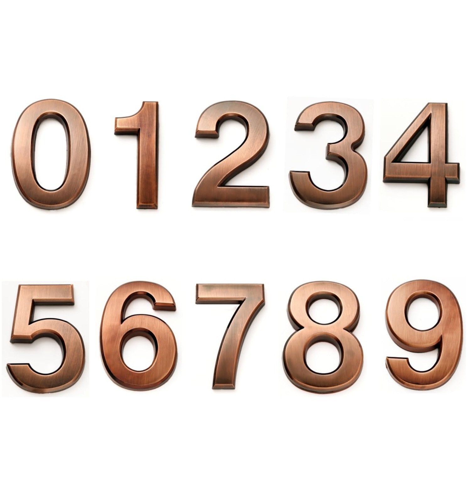 Bronze Mailbox Numbers, 2 Inch 3D Door Number Stickers for Apartments Office …