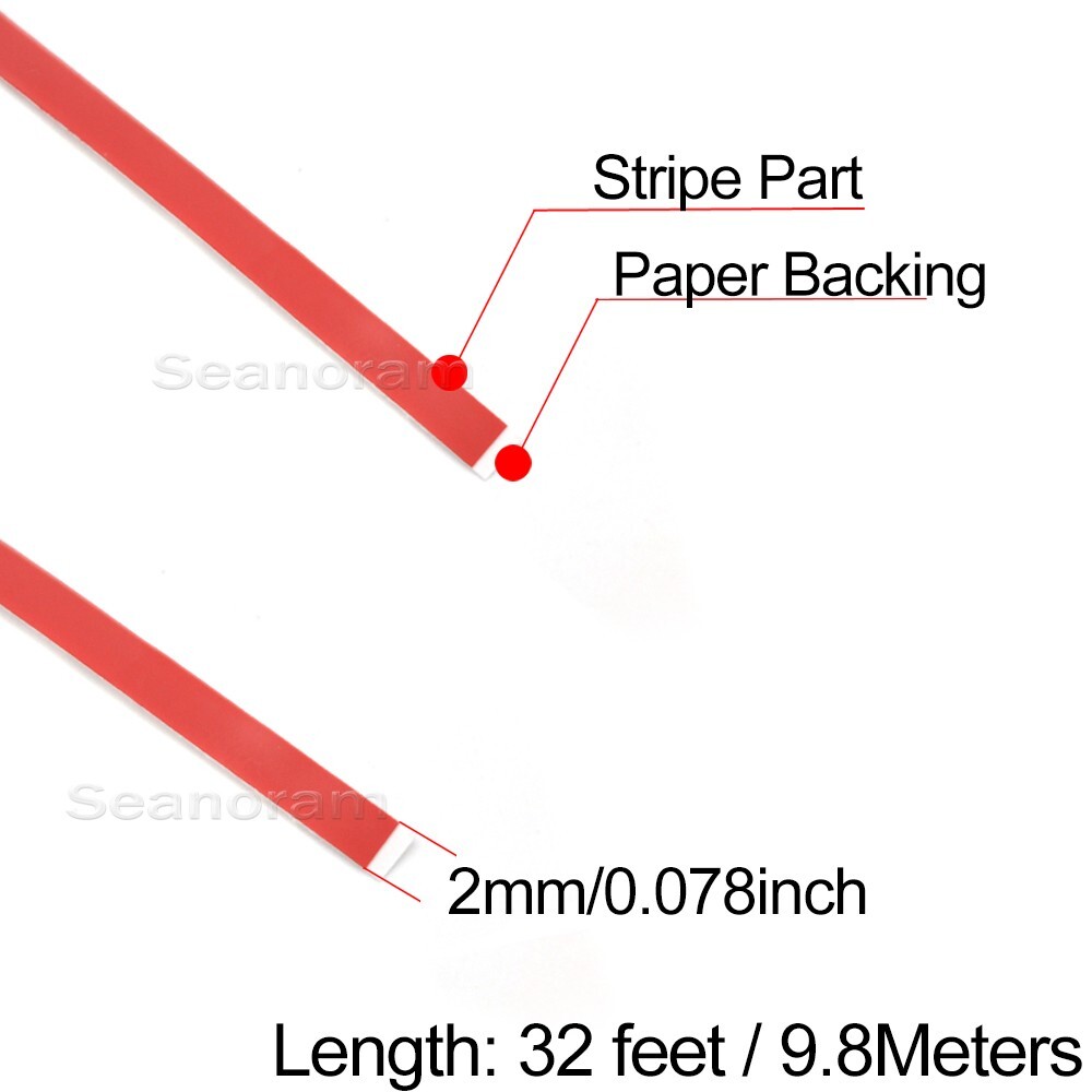 1/12" 2mm Red DIY Home Shop Bar Pinstriping Pin Stripe Line Decal Vinyl Sticker