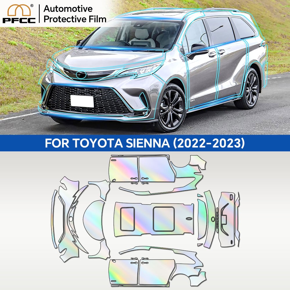 Full Car For Toyota Sienna 2022-2023 TPU Clear PPF Precut Paint Protection Film
