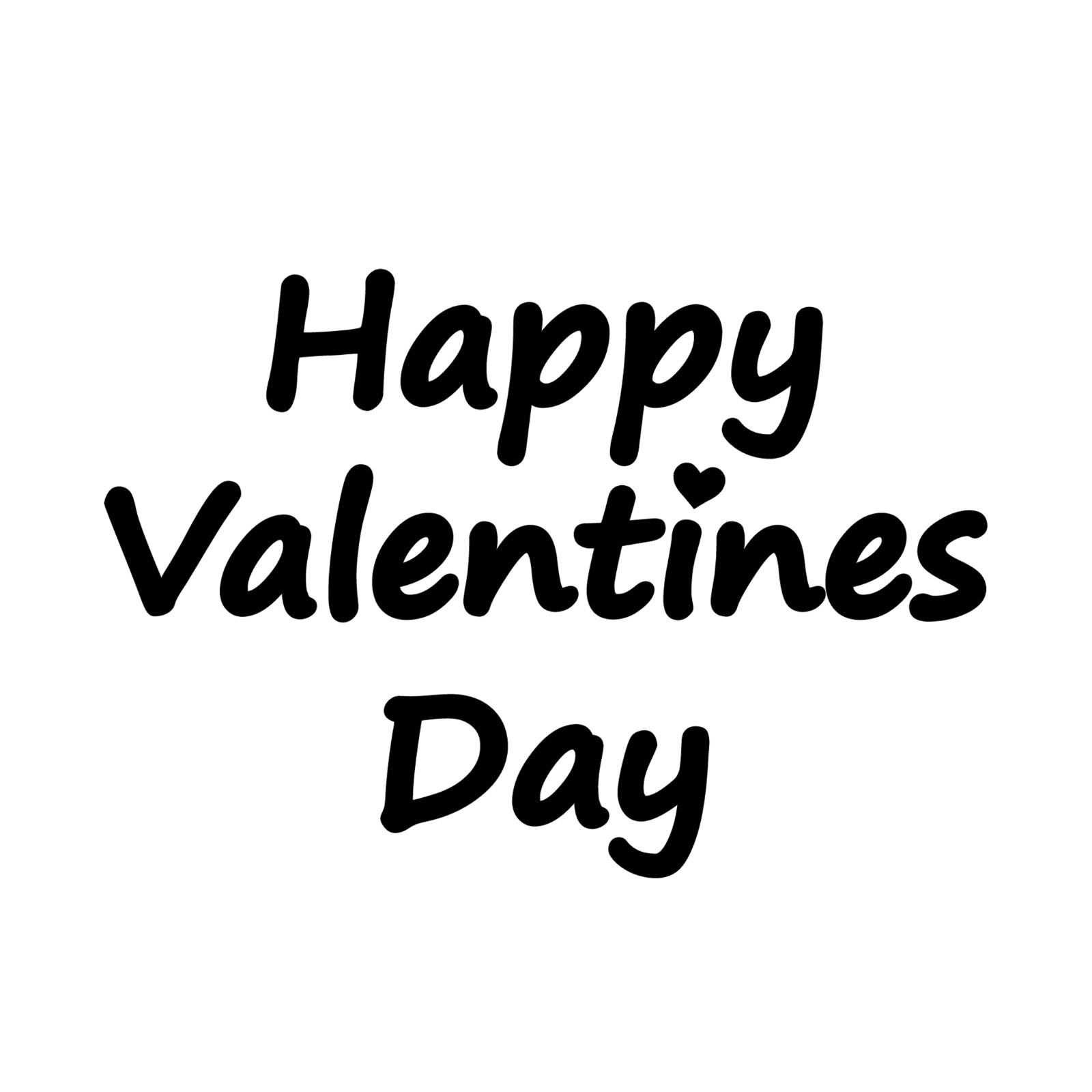 Happy Valentines Day Sticker Decal – Holidays Words Phrases Choose Color Size