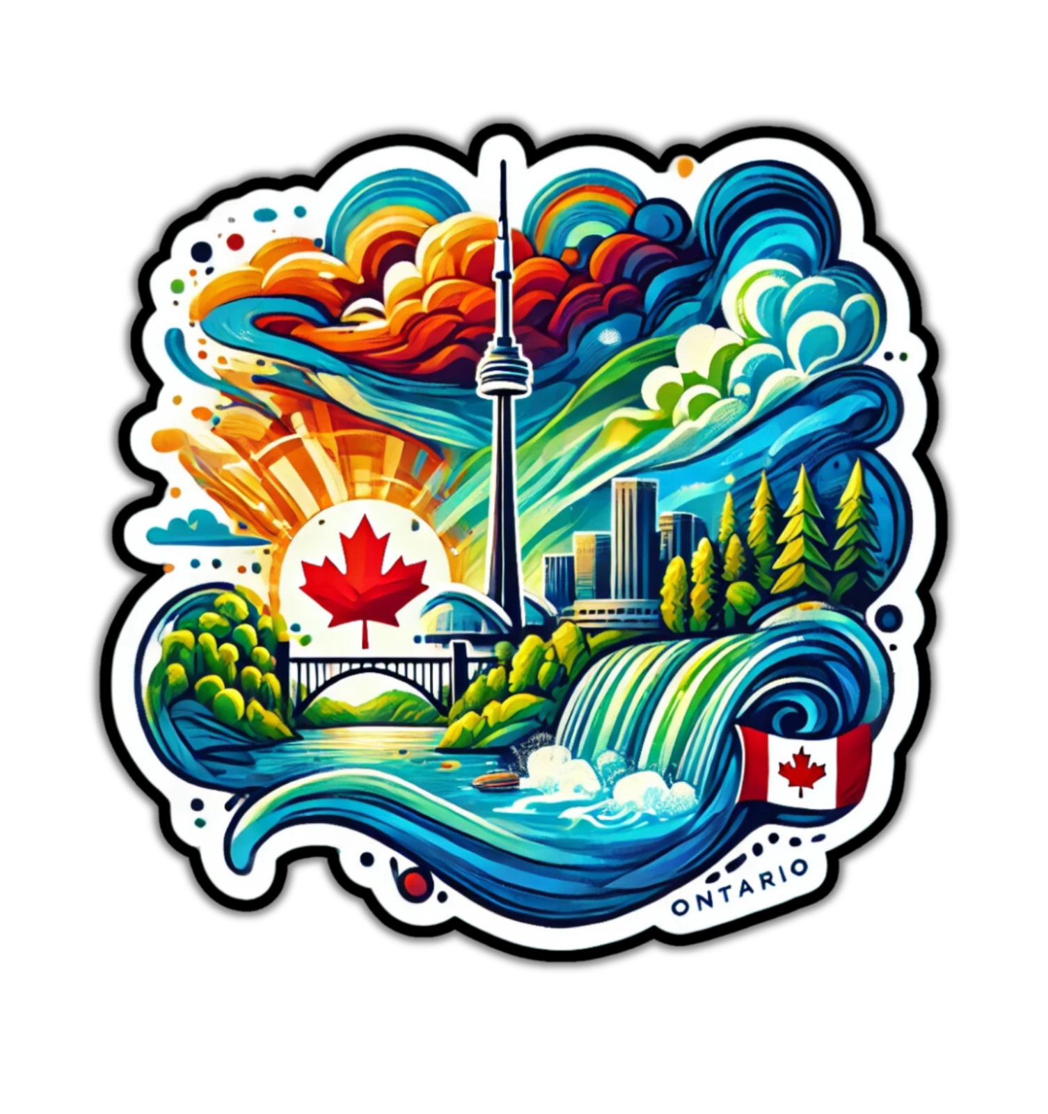 Ontario Canada Fridge Magnet or Laptop Sticker