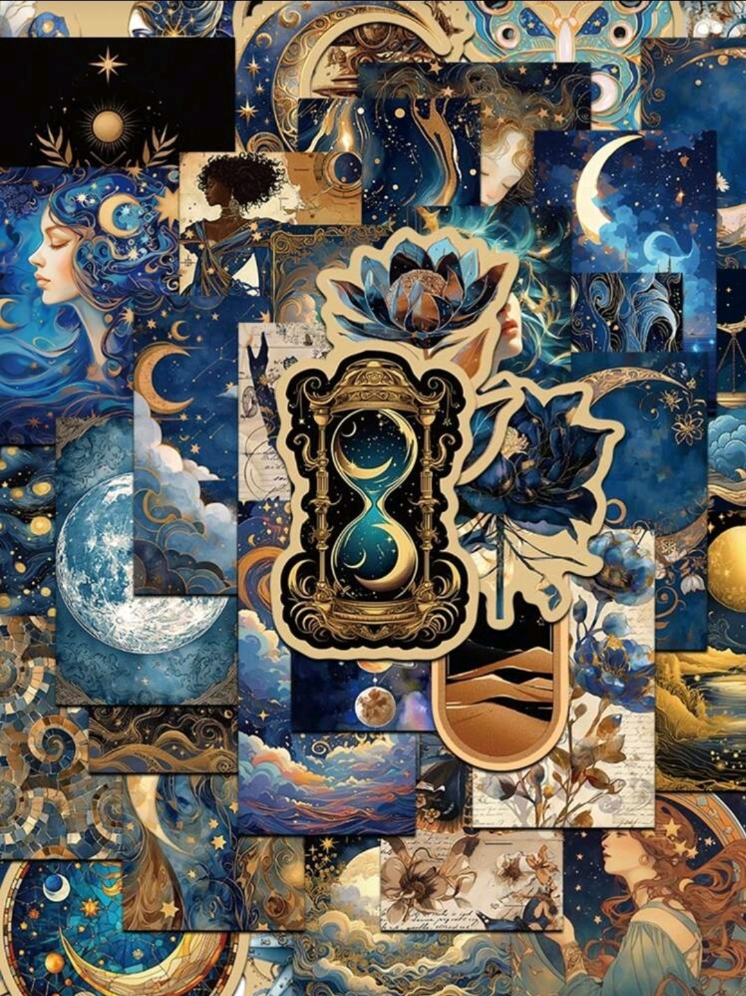 25Pcs Mystical Universe Strange Beauty Planets Flowers Creative Stickers