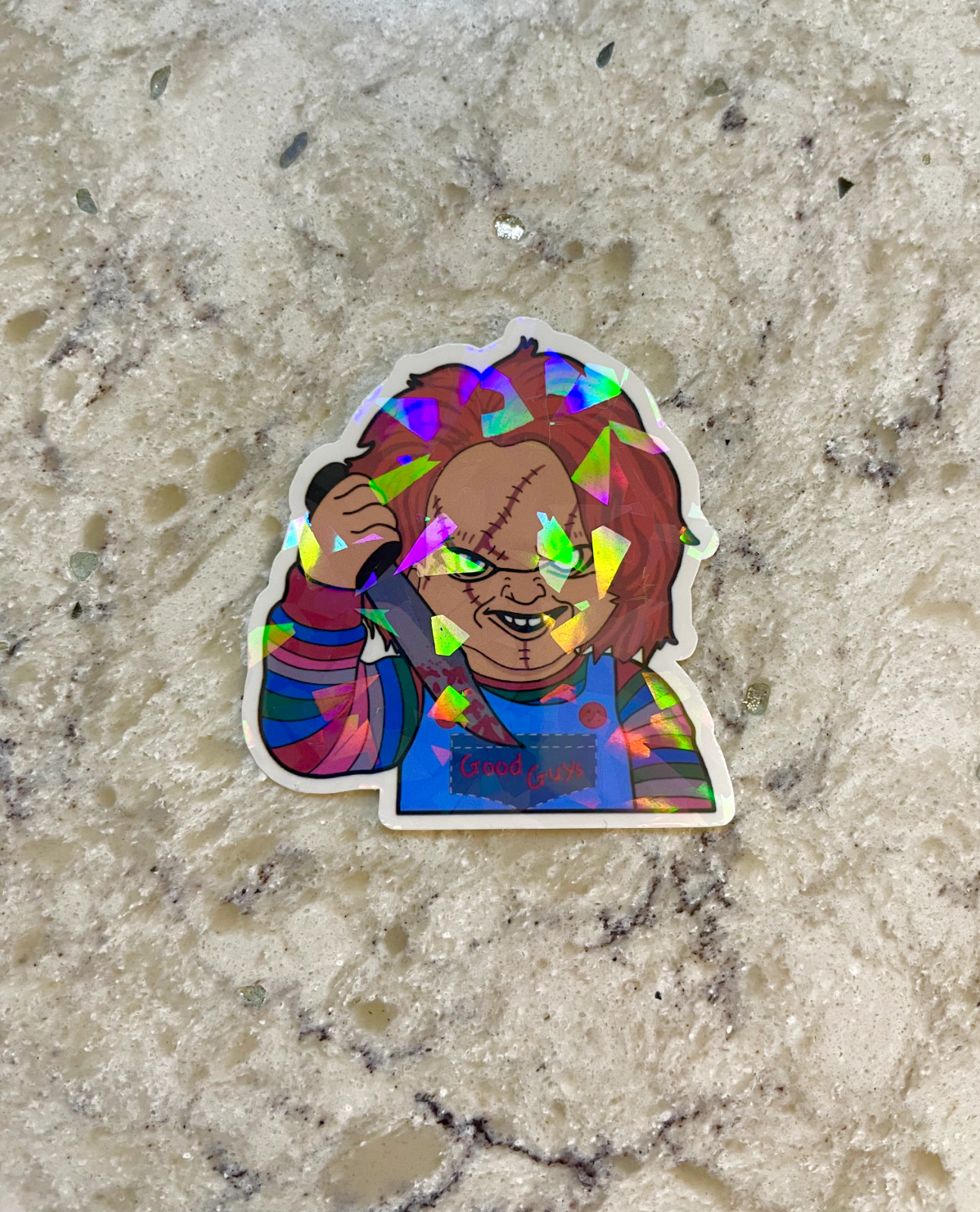 Chucky Sticker l Gloss or Holographic Laminate l Waterproof Decal