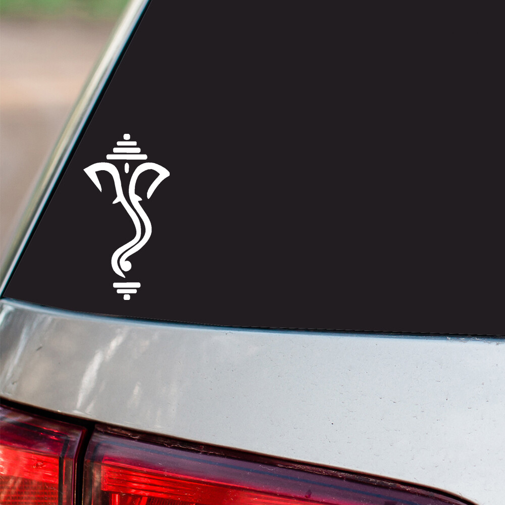 Hindu God Ganesha Sticker Ganesh Elephant S3 all chrome & regular vinyl colors