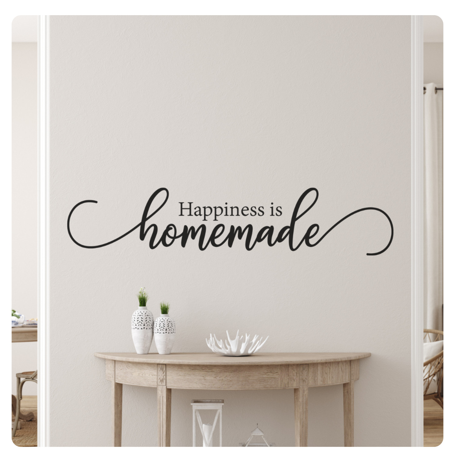 Happiness is Homemade Inspirational Love Family Wall Decal Sticker Quote
