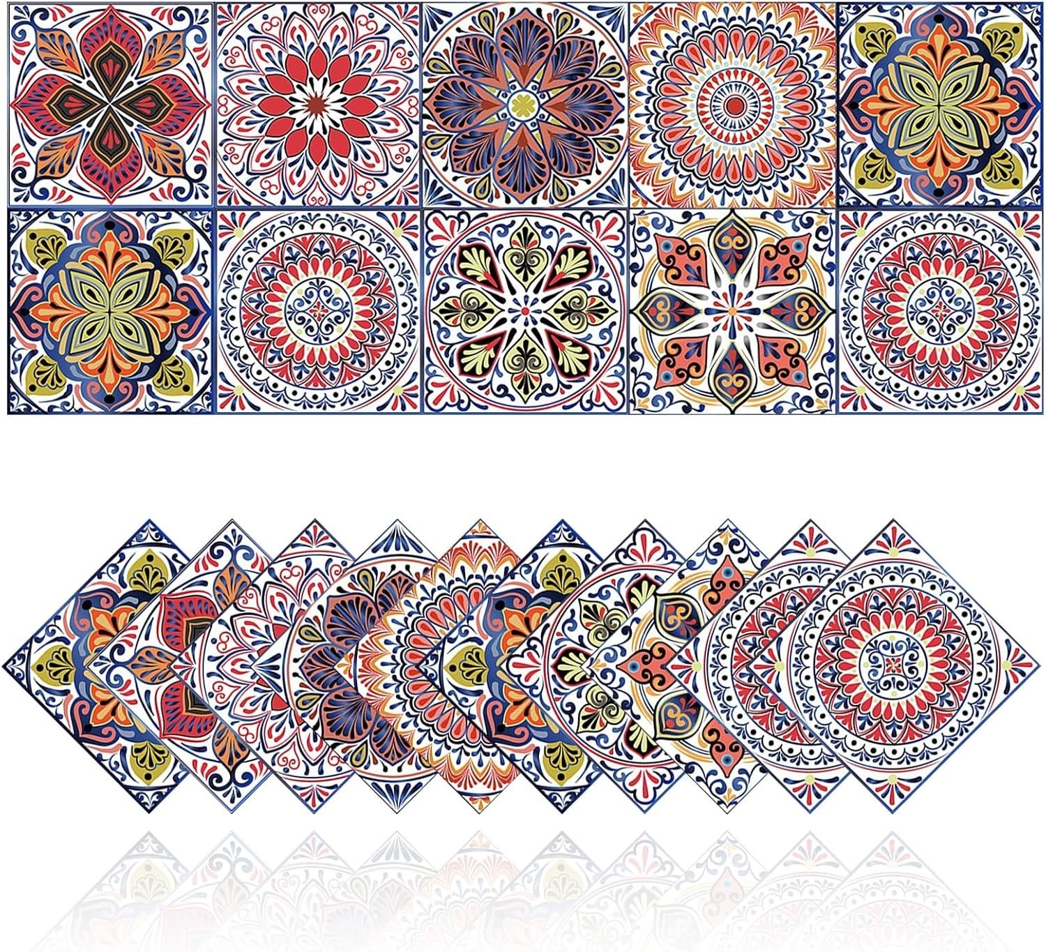 Tile Stickers Wall Decor Bathroom Kitchen Wall Sticker Waterproof PVC Decoration