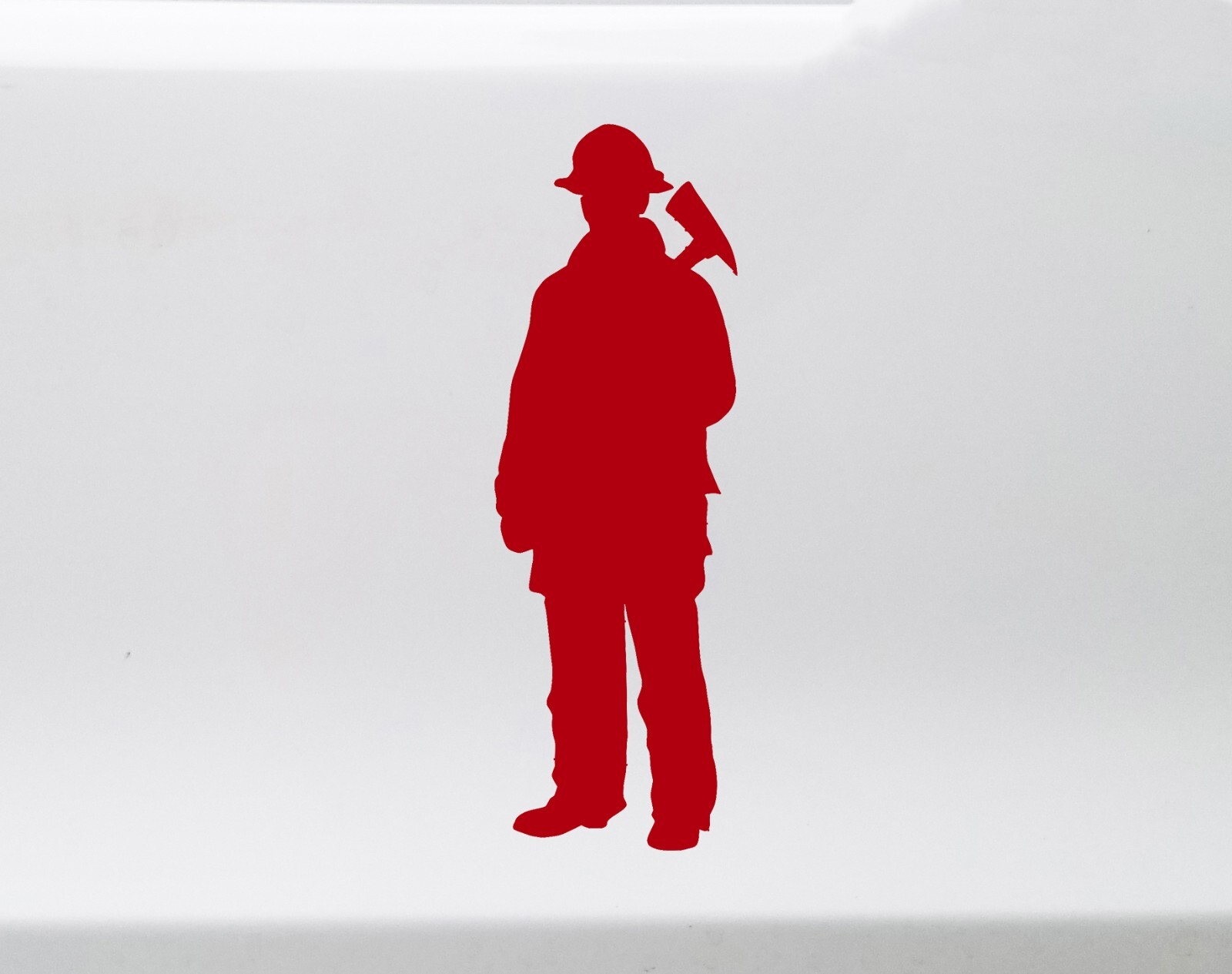 Firefighter Vinyl Decal Axe Standing Fireman Firewoman FD VFD Die Cut Sticker
