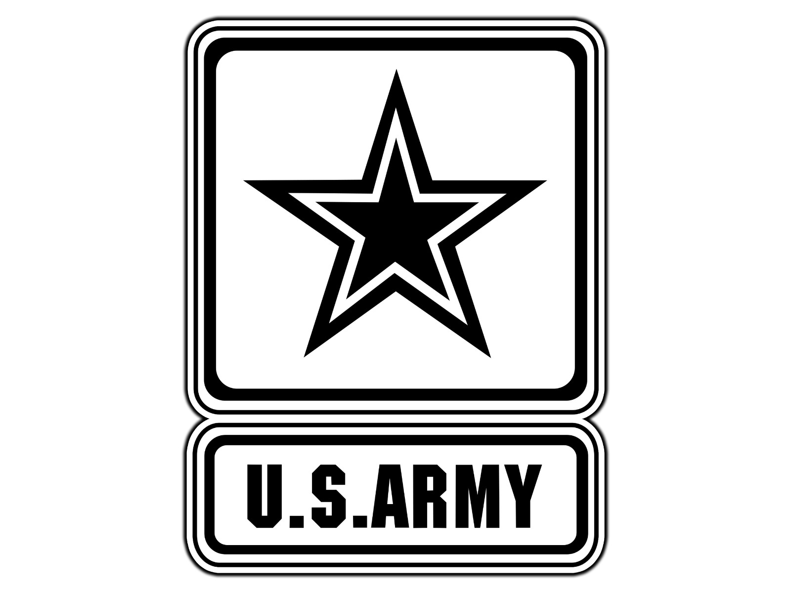 #2810 Department Of The Army 1775 Emblem B&W Insignia Sticker Waterproof Vinyl