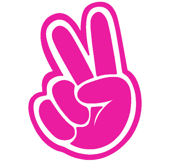 PEACE SIGN HAND, Decal Stickers for Cars, Windows, Laptops, Tablets.