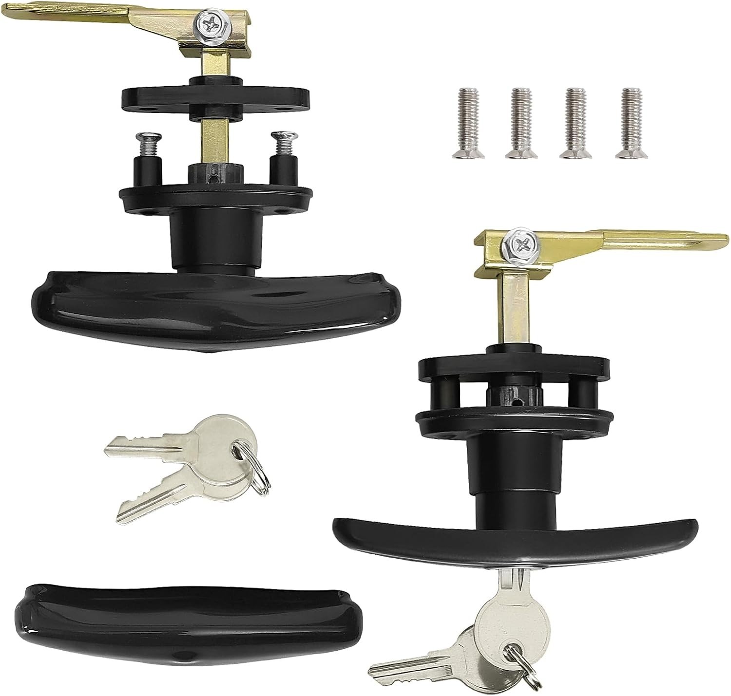 Matching T-Handles Lock Set Locking T-Handle Set for Truck Camper Shell with Dus
