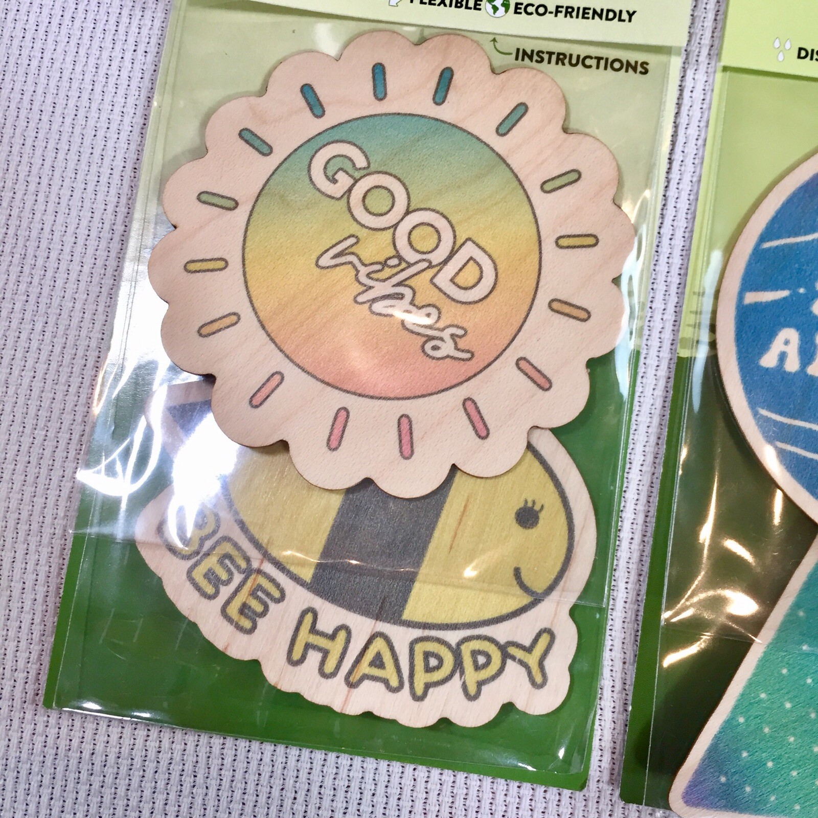 Dust City Wood Stickers Eco-Friendly Set Adventure Good Vibes Nature Hiking New