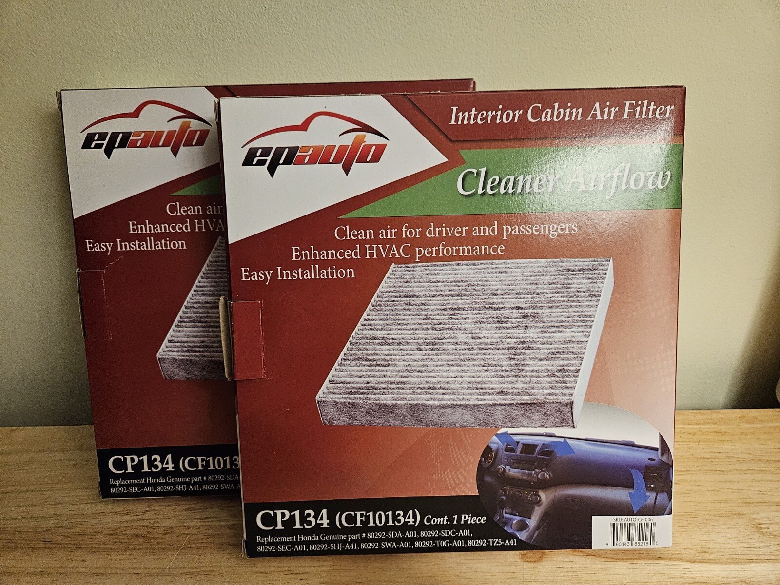 EPAuto CP134 Honda & Acura Premium Interior Cabin Air Filter CF10134