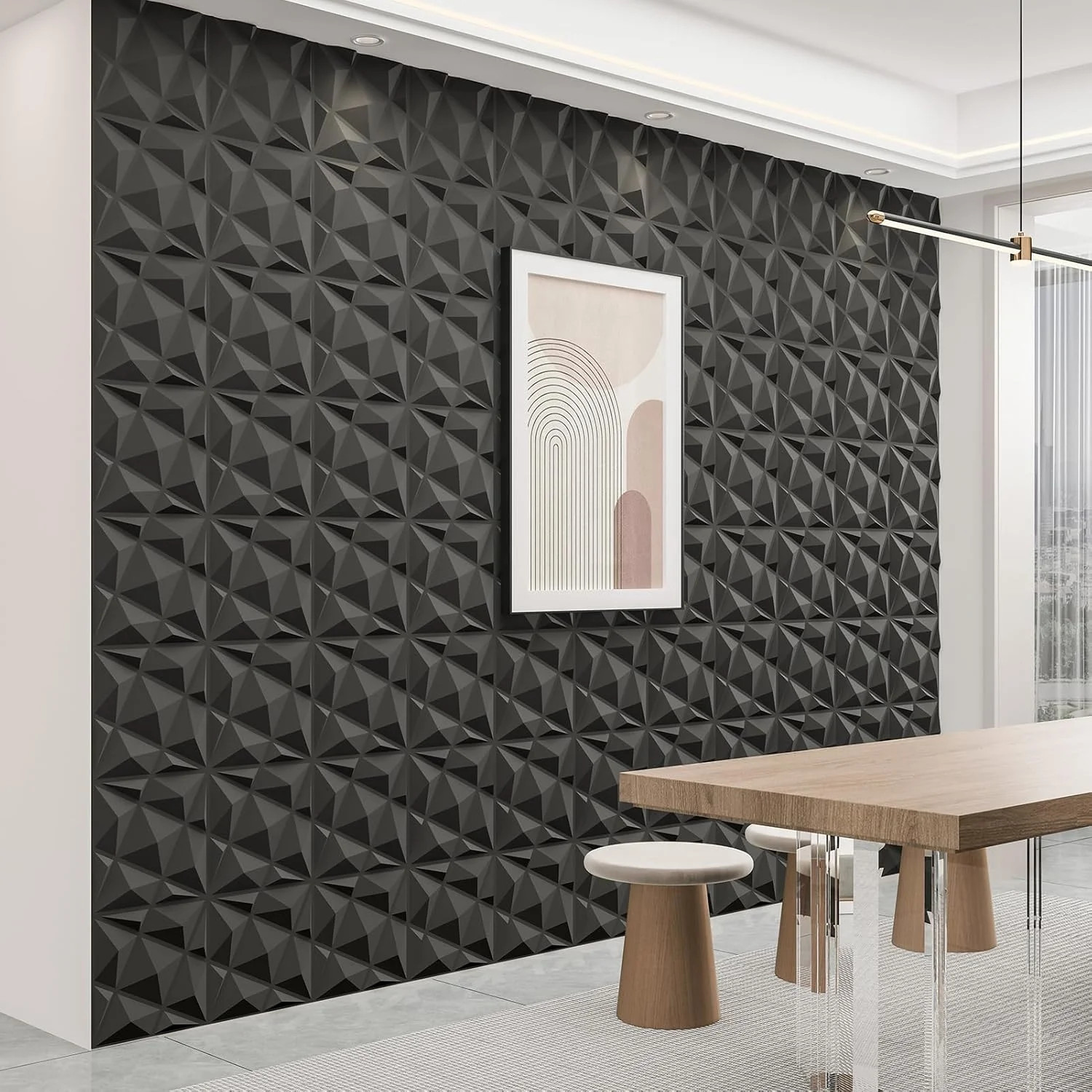 Art3dwallpanels 20 Pack 3D Wall Panels for Interior Wall Decor, 12"x12" White