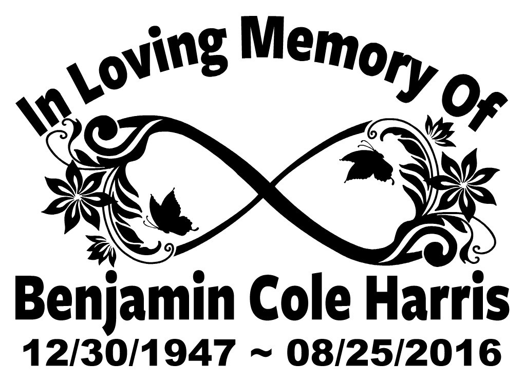In Loving Memory Infinity Floral Forever Memorial Sticker Decal – 3 Font Choices