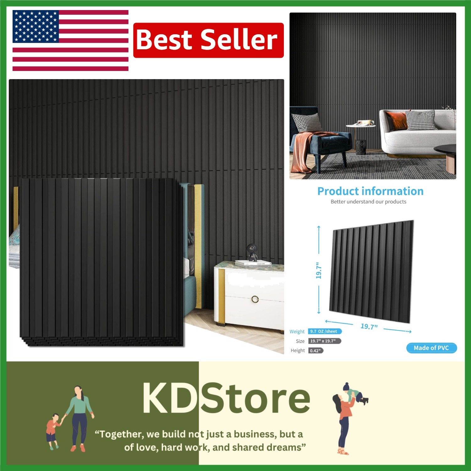 Versatile 3D Fluted Wall Panels – 12 Pack, Perfect for Rooms & Commercial Spaces