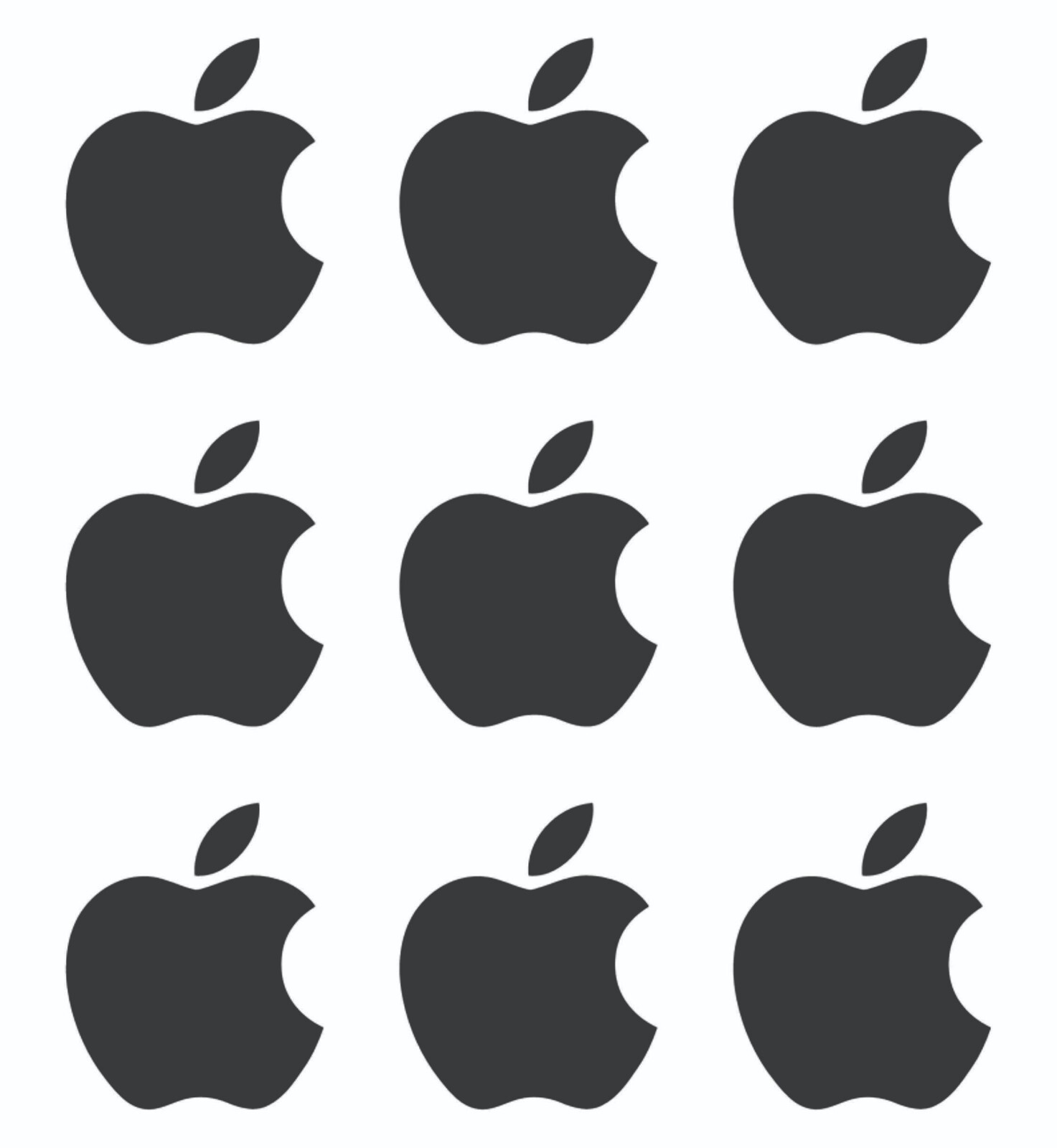 Small Apple logo Vinyl Decals Phone Laptop Small Stickers Apple Set of 12