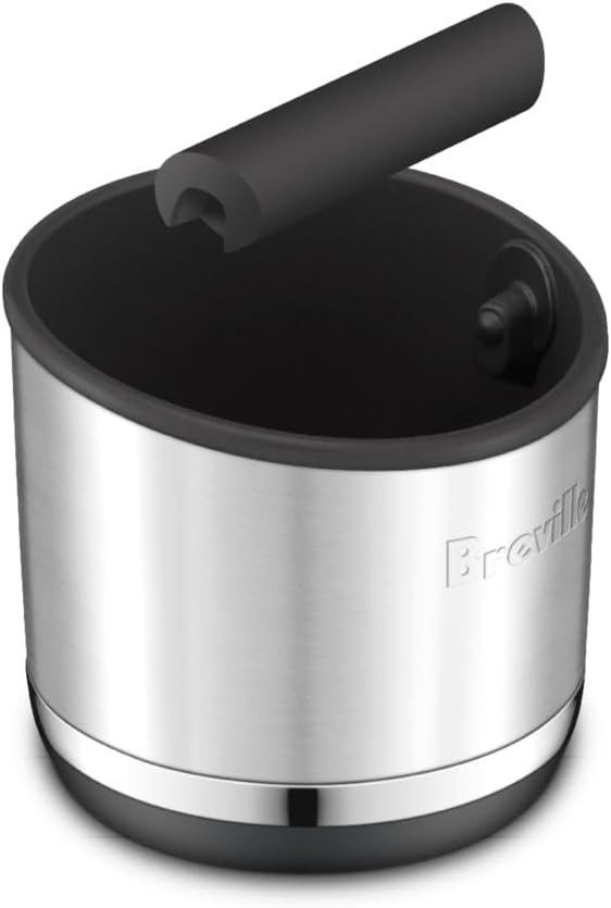 BEA501BSS Knock Box 10 Espresso Machine Accessory, 10 Puck Capacity, Brushed St