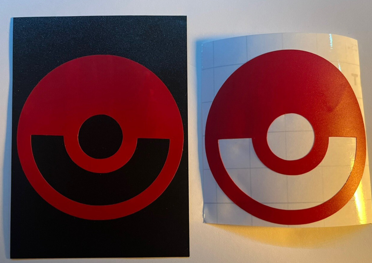 "Poke Ball" Vinyl Sticker Decal Approx 2.25 X 2.25 inches