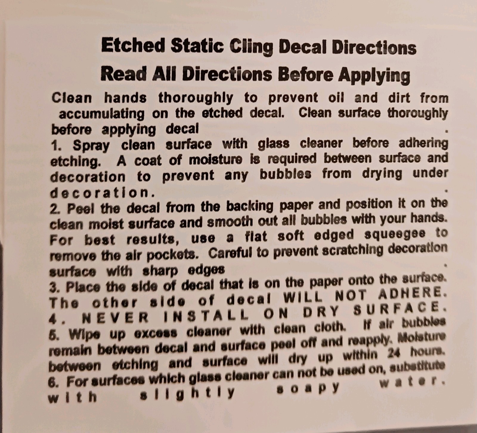 Horses Window Decal 4"x6" OVAL Etched Glass Look Cling Removable & Reusable 62