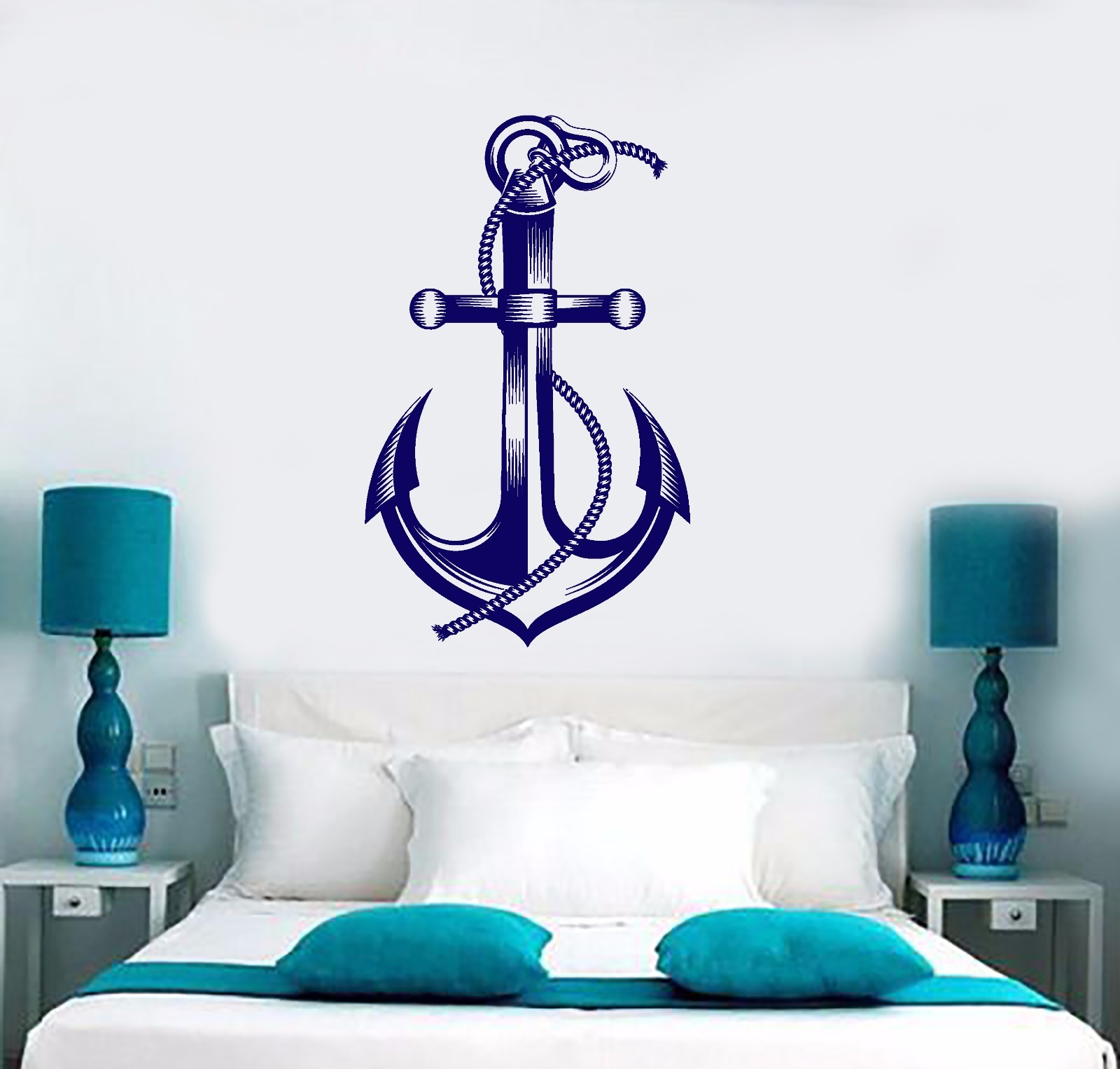 Wall Vinyl Decal Anchor Ocean Sea Beach Marine Amazing Bedroom Decor z3951