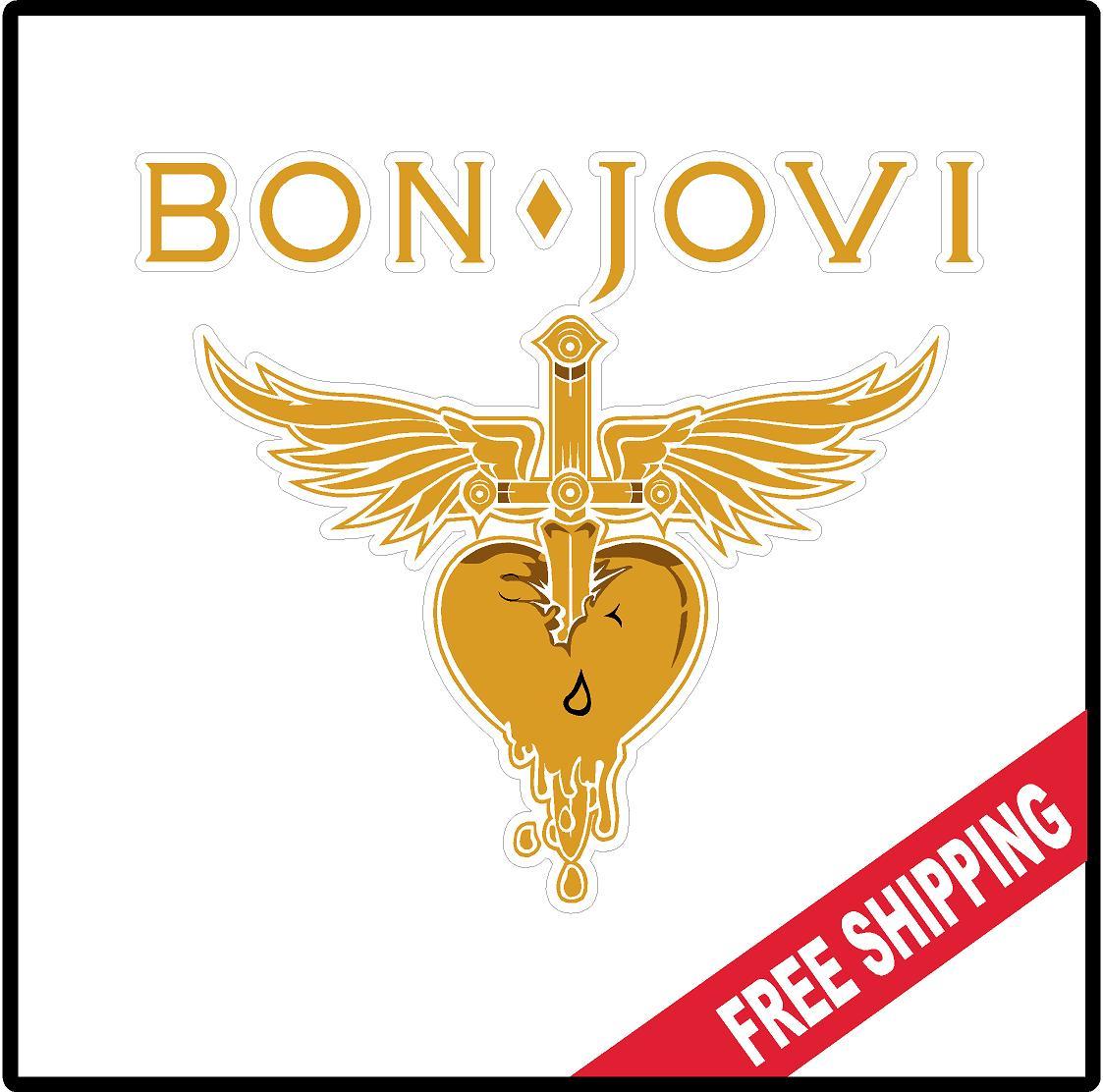 Bon Jovi Vinyl Wall logo Decal Sticker Jon 80s Rock Various Sizes