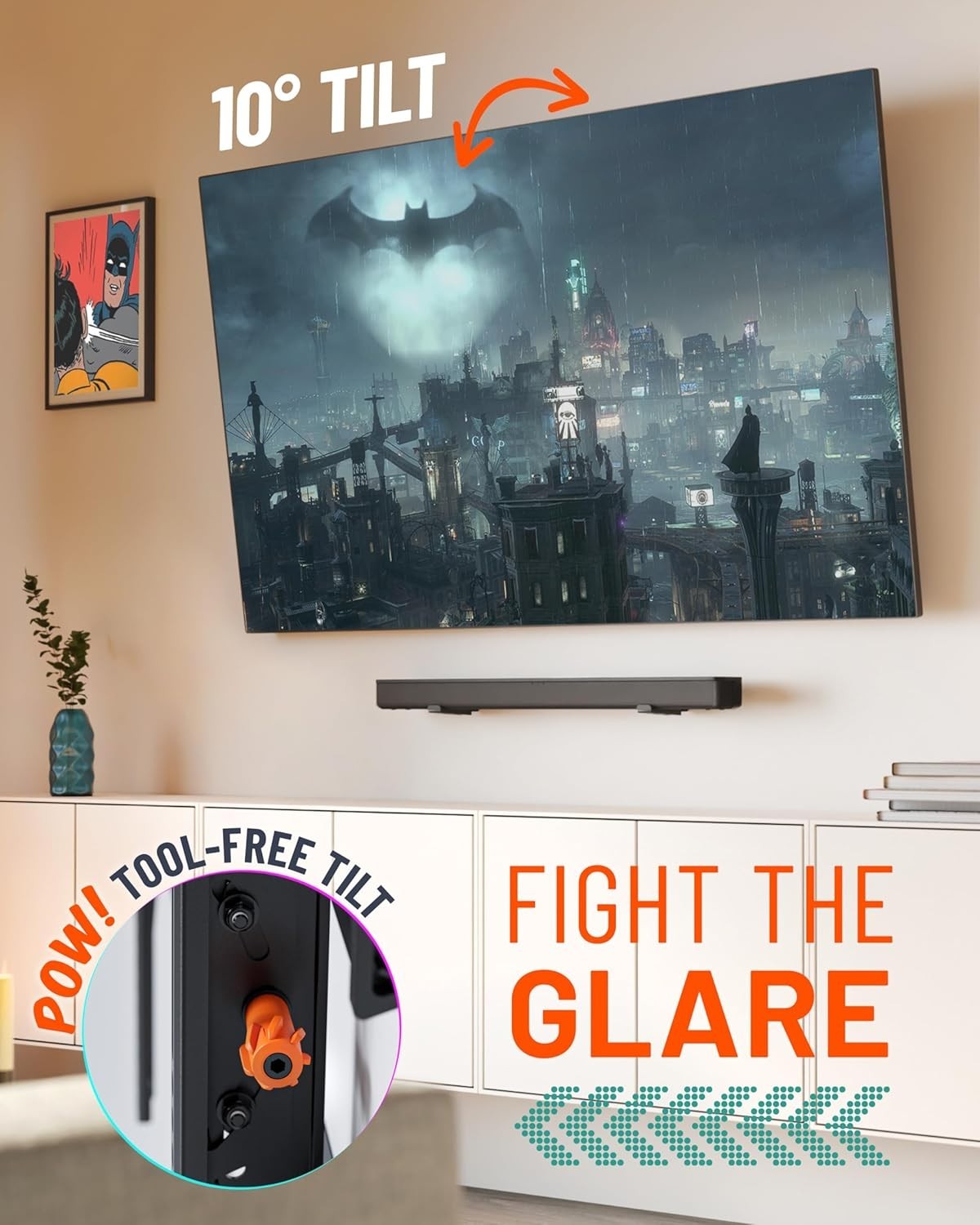 Wall Mount TV Bracket for TVs Up to 90"