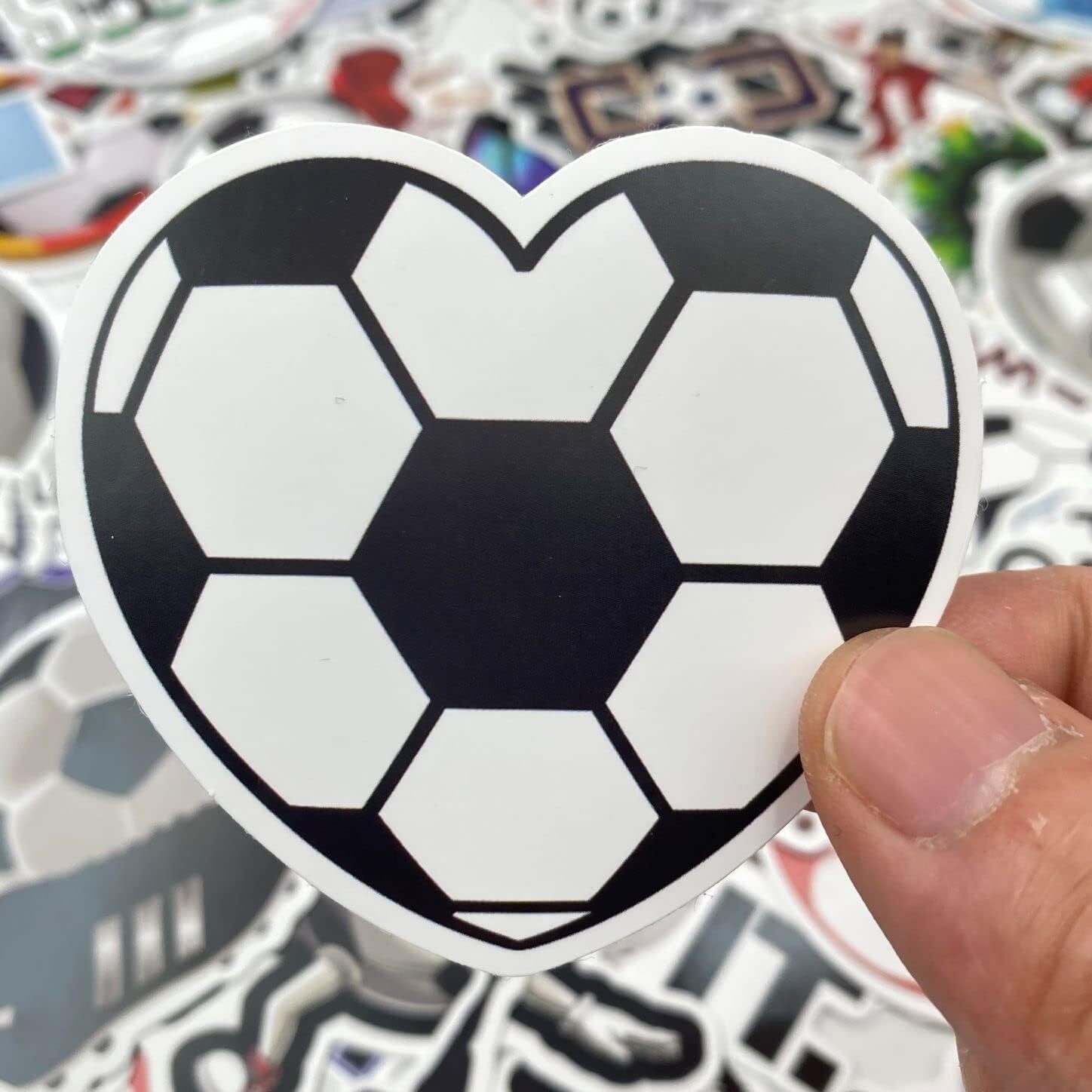 100 Pieces Soccer Stickers, Vinyl Waterproof Stickers Pack, Soccer Gifts, Party