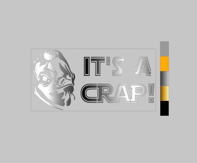 4"x8" It's a Crap!- Star Wars Vinyl bathroom toilet Decal Sticker Admiral Ackbar