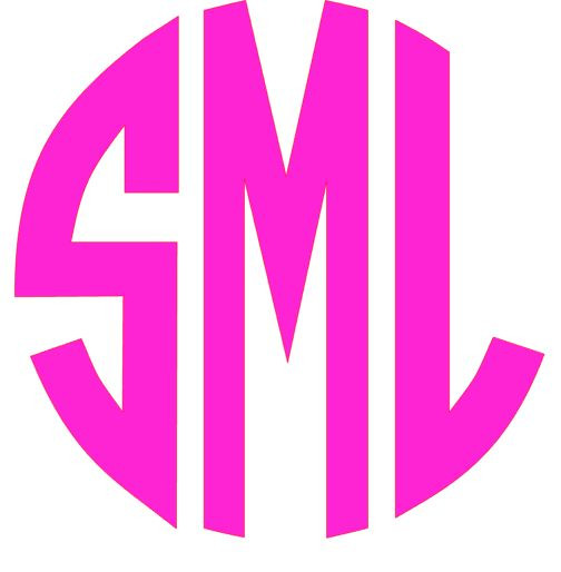 Round Monogram Decal- Yeti, Cellphones, Auto, Laptop, Gift Idea – MonogramS