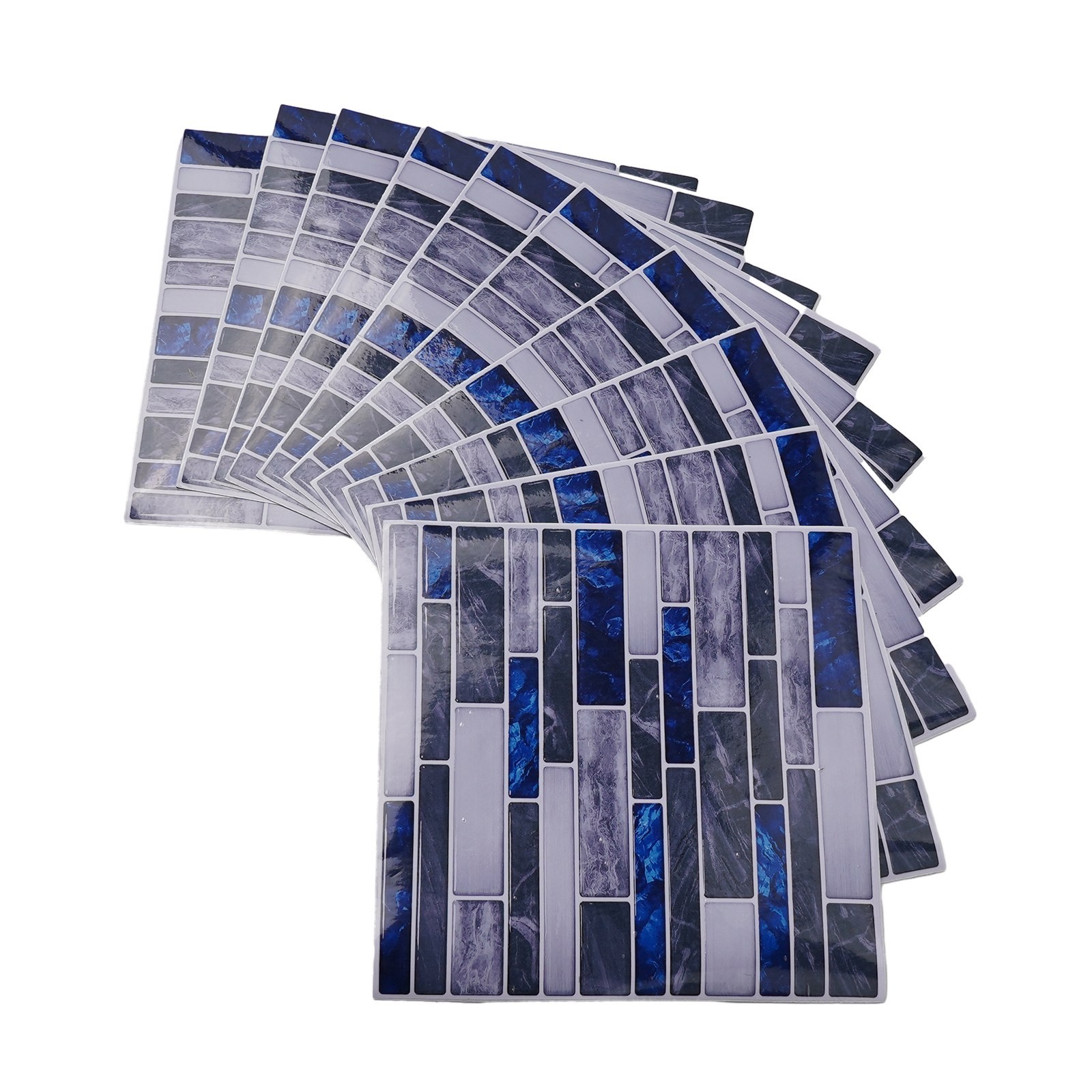 Easy Installation 3D Tile Stickers Waterproof Kitchen Bathroom Decor (10Pcs)